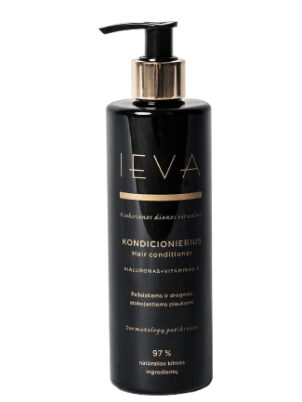 KONDICIONIERIUS IEVA PAŽEISTIEMS IR DRĖGMĖS STOKOJANTIEMS PLAUKAMS 300 ML