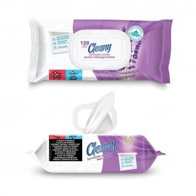 DREGNOSIOS SERVETELES CLEANY LAVENDER EXTRACT&PANTHENOL, 120 vnt