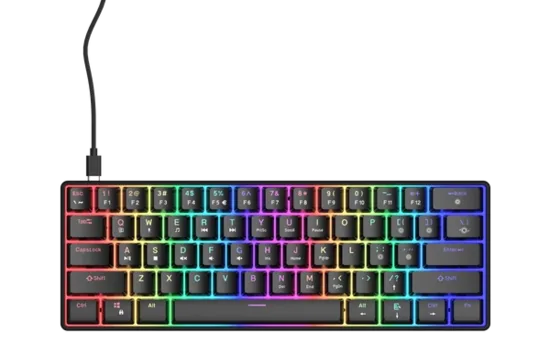 QWARE San Jose 60% laidinė žaidimų klaviatūra, juoda