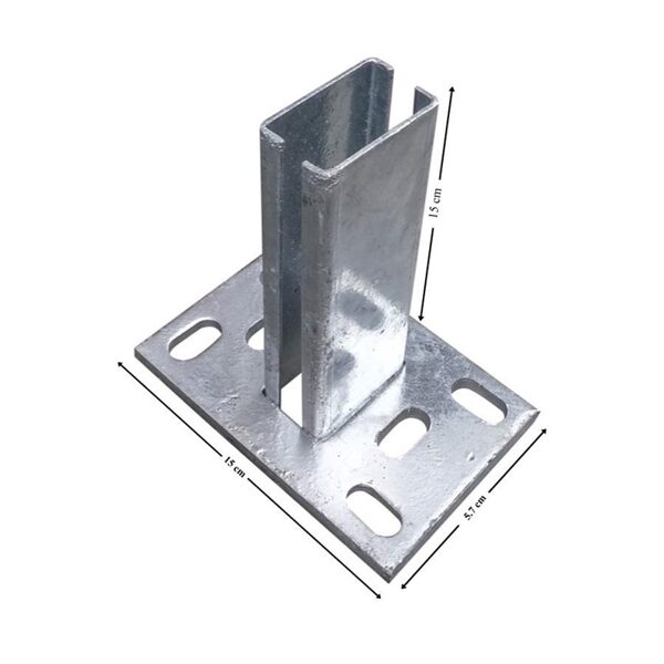 STULPO TVIRTINIMO PAGRINDAS, 60X40 MM