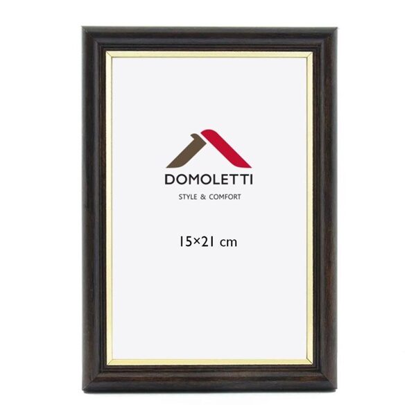 NUOTRAUKŲ RĖMELIS DOMOLETTI. RUDA/AUKSO. 15X21 CM