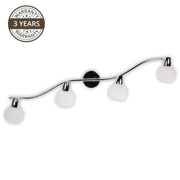 KRYPTINIS ŠVIESTUVAS DOMOLETTI R5061-4S. 4 × 40 W. E14