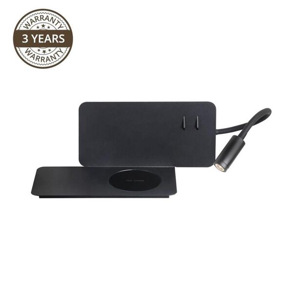 TVIRTINAMASIS ŠVIESTUVAS FIJI 19132-BK 3+6W LED CHAR