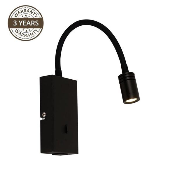 TVIRTINAMASIS ŠVIESTUVAS MARSO 18373-BK 3W LED BL