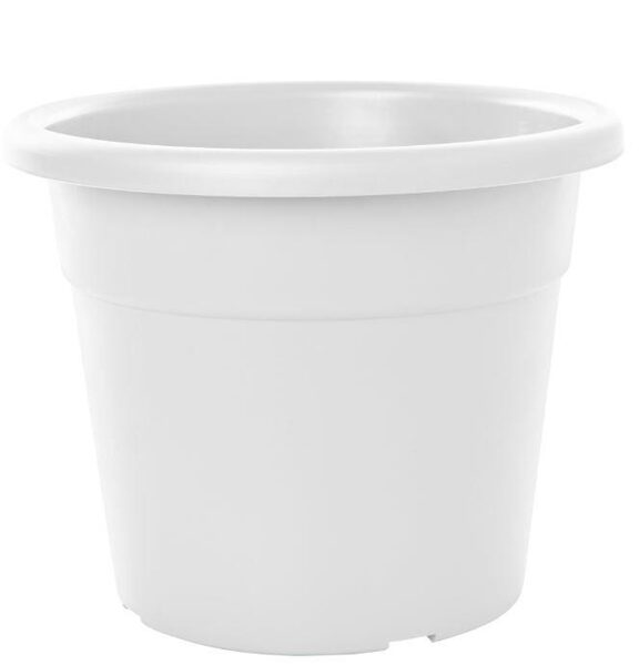 PLASTIKINIS VAZONAS DOMOLETTI MA00030-110. Ø30 CM. BALTAS