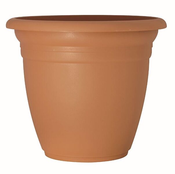 PLASTIKINIS VAZONAS DOMOLETTI TE000021-100. Ø21 CM. ŠV.RUDAS