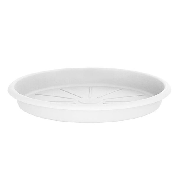 PLAST. VAZONO LĖKŠTĖ DOMOLETTI STTE00019-110. Ø19 CM. BALTA