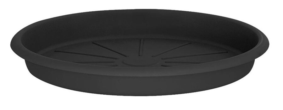 PLAST. VAZONO LĖKŠTĖ DOMOLETTI STTE0015-120. Ø15 CM. PILKA