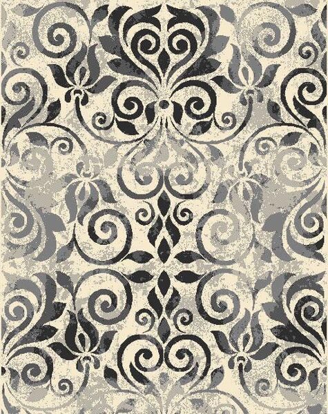 KILIMAS DOMOLETTI LOTTO. PILKAS. KREMINIS. 160×235 CM