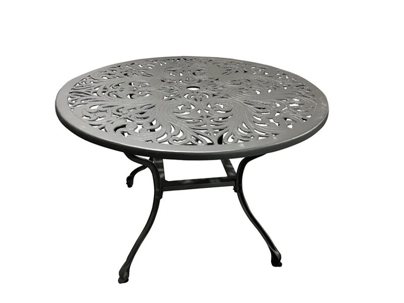 LAUKO STALAS MASTERJERO, JUODAS/BRONZOS, 105X105X74 CM. MASTERJERO