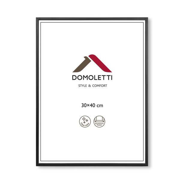 NUOTRAUKŲ RĖMELIS DOMOLETTI. JUODAS. 30X40 CM