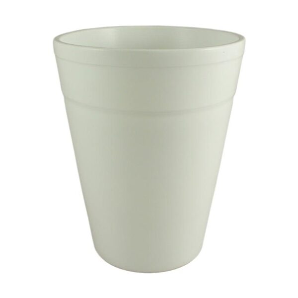 VAZONAS DOMOLETTI T-82E-222-13. KERAMIKA. Ø 13 CM. BALTAS