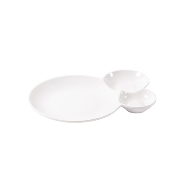 SERVIRAVIMO LĖKŠTĖ DOMOLETTI. 23.4 CM X 16.5 CM. BALTA