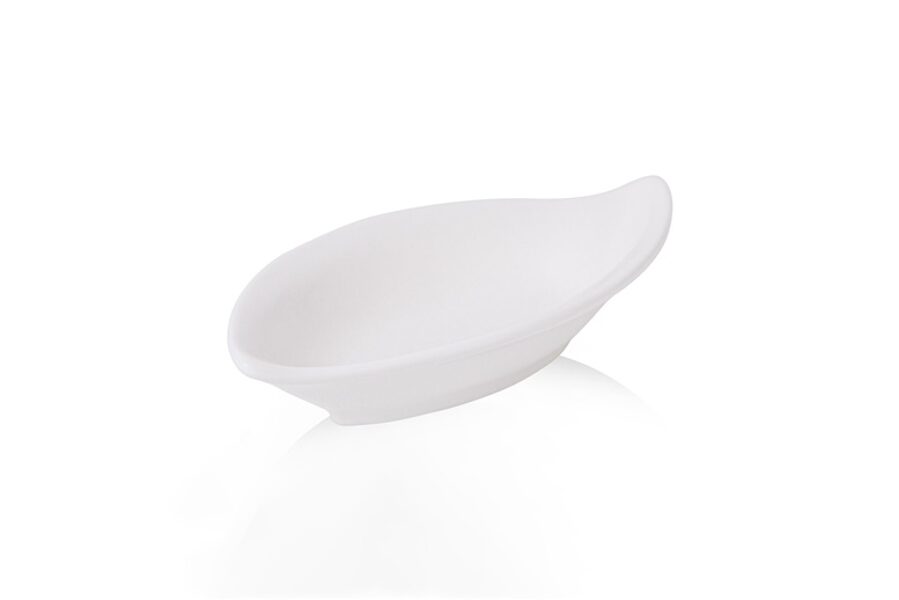 SERVIRAVIMO LĖKŠTĖ DOMOLETTI. 11.5 CM X 5.9 CM. BALTA