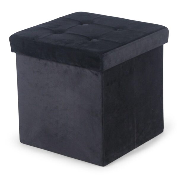 PUFAS DOMOLETTI. JUODAS. 38 CM X 38 CM X 38 CM