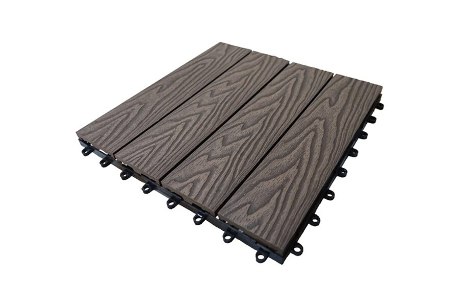 WPC TERASINĖ PLYTELĖ GARDEN CENTER, 30×30×2 CM, RUDOS SP.