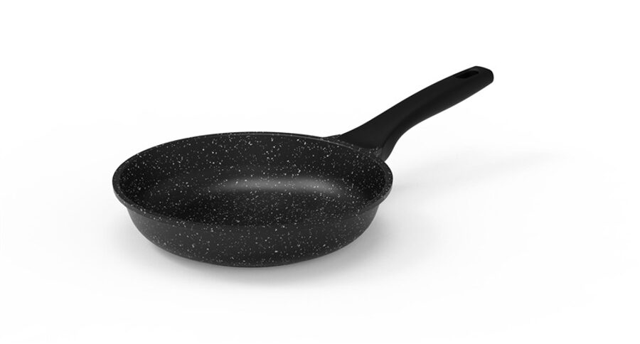 KEPTUVĖ DOMOLETTI BLACK MARBLE. 20 CM. ALIUMINIS