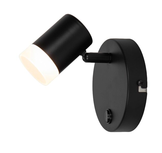 ŠVIESTUVAS SIENINIS DOMOLETTI WICK LED21001-1R BLK. 3.5 W.3K