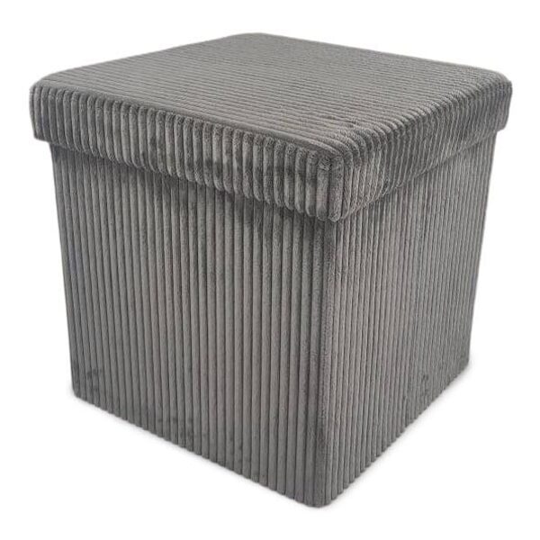 PUFAS DOMOLETTI MATEO. PILKOS SPALVOS. 38×38×38 CM