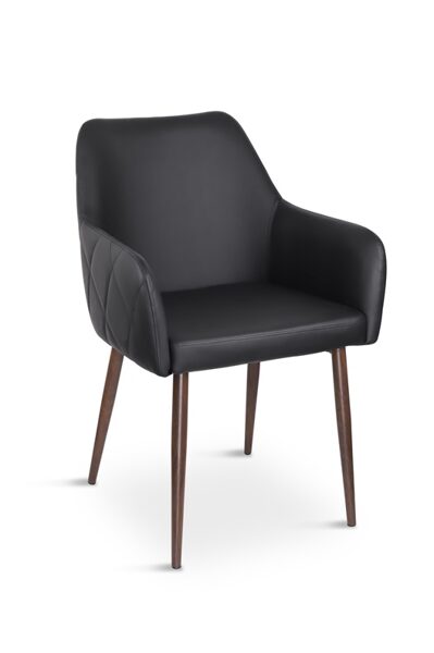 VALGOMOJO KĖDĖ DOMOLETTI. JUODOS SPALVOS. 83×57×59.2 CM