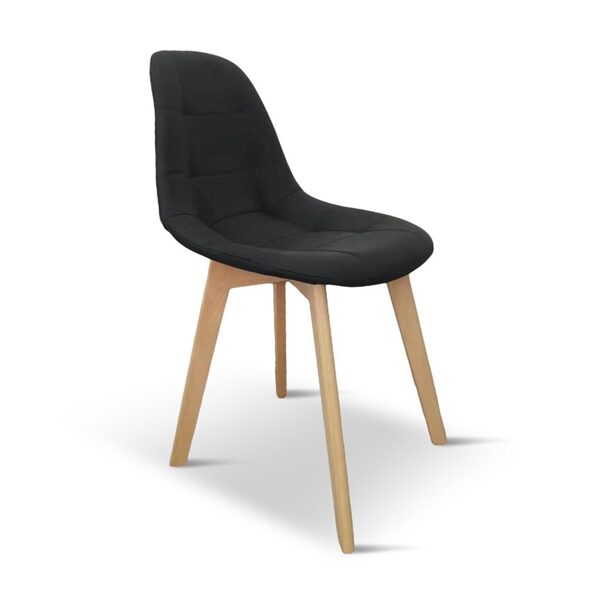 VALGOMOJO KĖDĖ DOMOLETTI EMRE. JUODA/MEDŽIO SP.. 85×47×54 CM