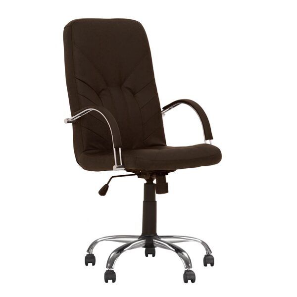 DARBO KĖDĖ MANAGER STEEL CHROME, JUODA