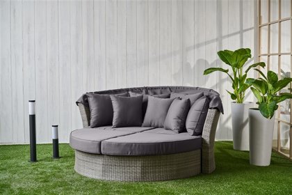 Sodo baldų komplektas Domoletti Oslo Comfort, pilkas DOMOLETTI