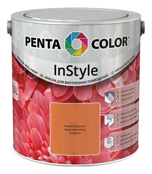 Emulsiniai dažai Pentacolor In Style, abrikosų spalva, 2.5 l