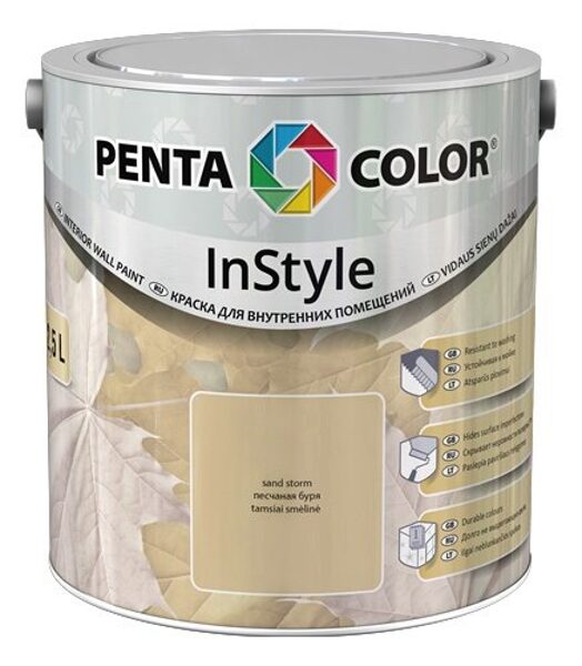 Emulsiniai dažai Pentacolor In Style, grietinėlės spalva, 2.5 l