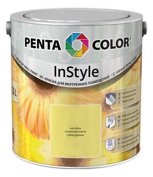 Emulsiniai dažai Pentacolor In Style, pastelinė medaus spalva, 2.5 l