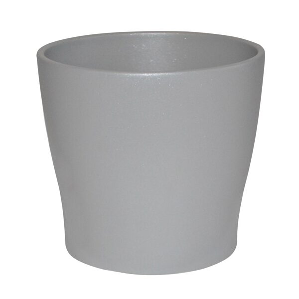 KERAMINIS VAZONAS DOMOLETTI TOSKANIA. Ø16 CM. SIDABRINIS