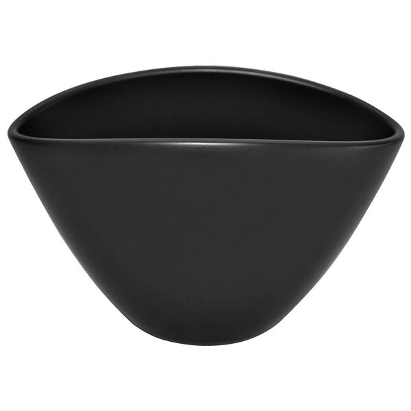 KERAM. VAZONAS DOMOLETTI STORCZYK PODL. Ø20 CM. MAT. JUODAS