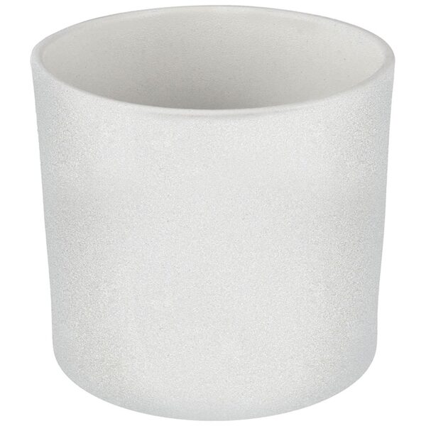 KERAMINIS VAZONAS DOMOLETTI WALEC STRUCTUR. Ø28 CM. BALTAS