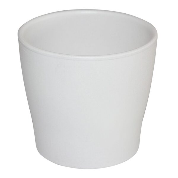 KERAMINIS VAZONAS DOMOLETTI TOSKANIA. Ø19 CM. MATINIS BALTAS