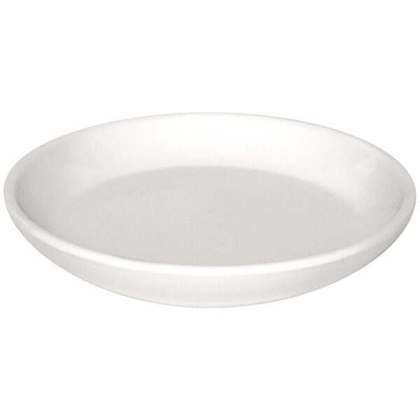 KERAMINĖ VAZONO LĖKŠTĖ DOMOLETTI TOSKANIA. Ø19 CM.MAT. BALTA