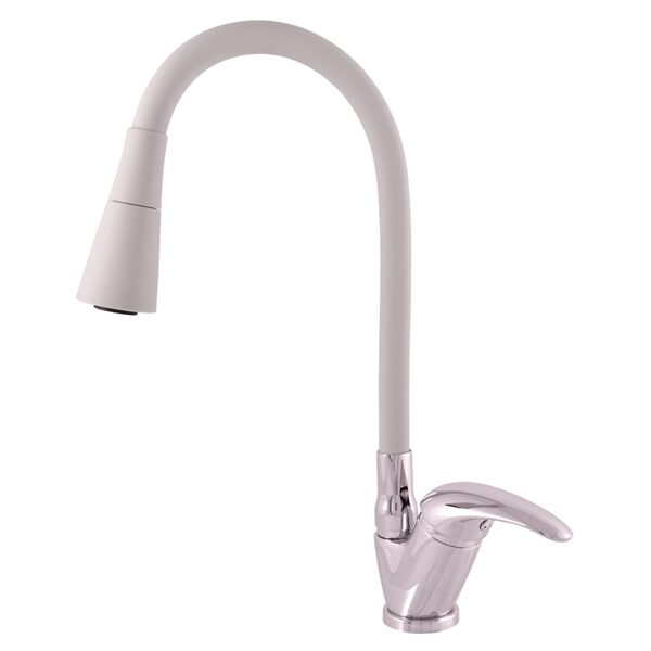 VIRTUVĖS MAIŠYTUVAS SU LANKSČIU SNAPU DSA506.5/13S. PILKAS